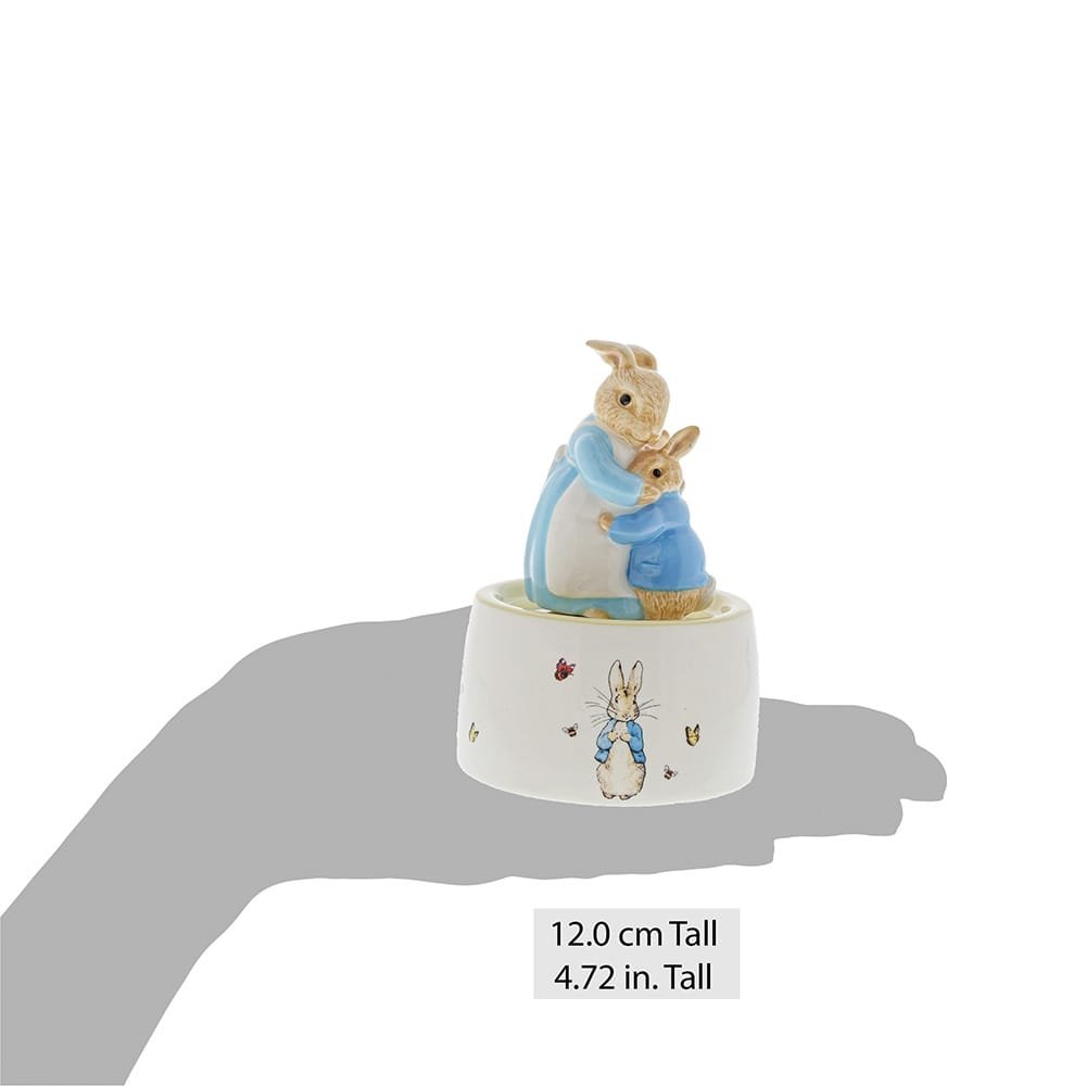 Mrs. Rabbit And Peter Ceramic Musical Figurine - Afbeelding 3