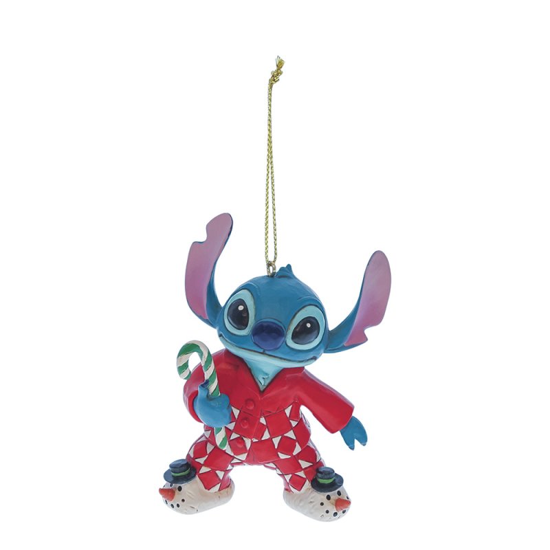 Stitch in kerstpyjama hangend ornament