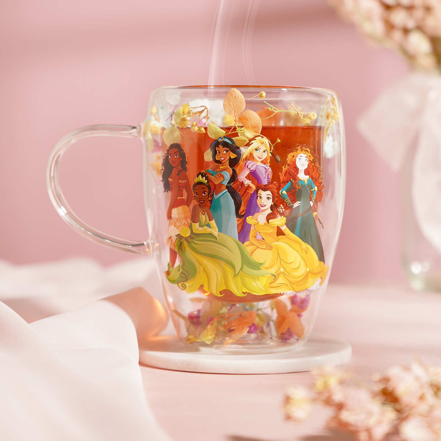 Dubbelwandig Theeglas Disney Prinses - Afbeelding 3