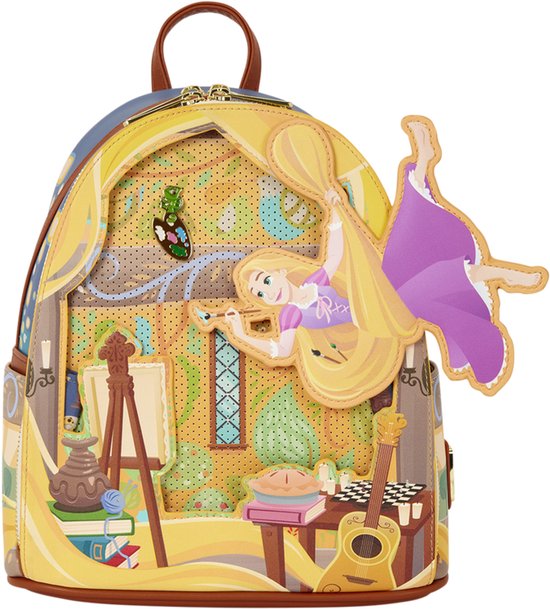 Tangled Rapunzel Glow Pin Trader Loungefly Backpack - Afbeelding 4