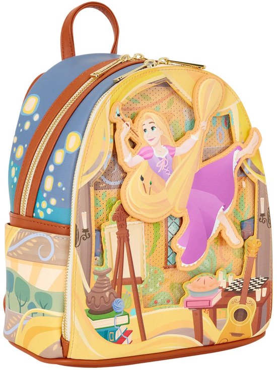 Tangled Rapunzel Glow Pin Trader Loungefly Backpack - Afbeelding 3