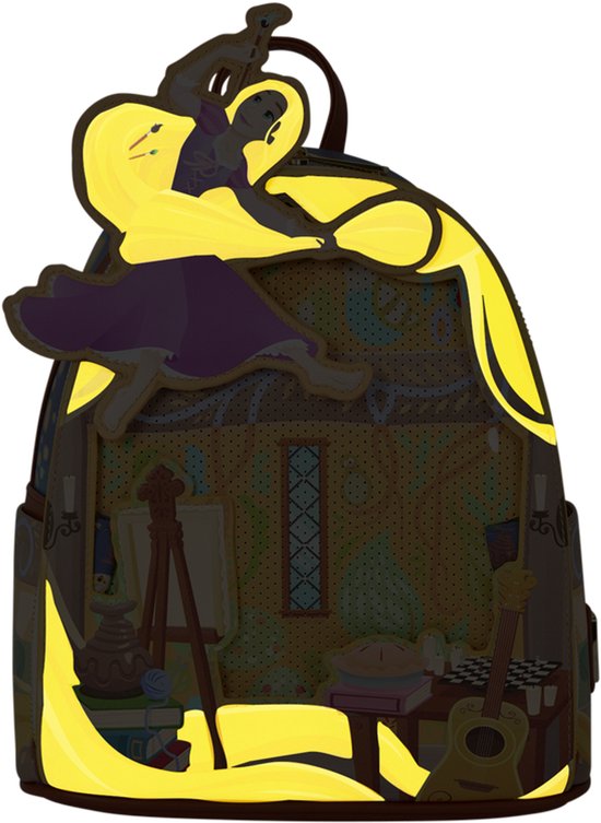 Tangled Rapunzel Glow Pin Trader Loungefly Backpack - Afbeelding 9