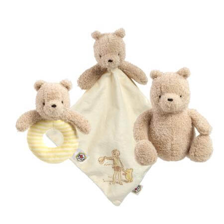 Disney Winnie The Pooh 100 Knuffel, Comforter en Rammelaar Cadeauset